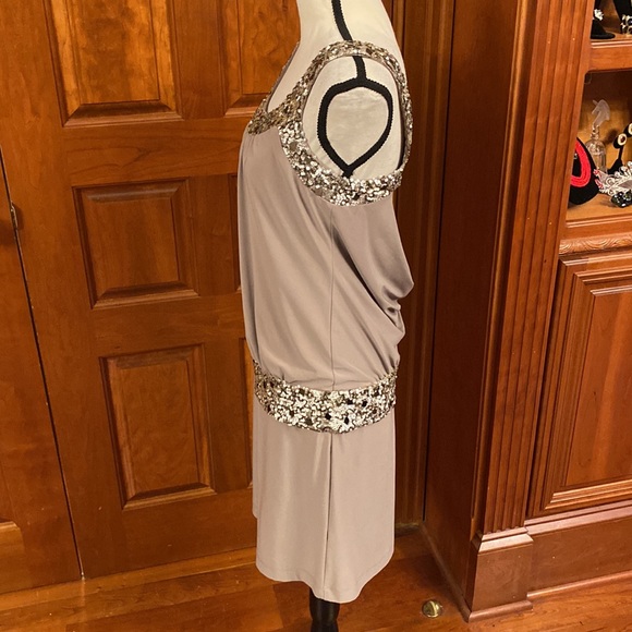 Sue Wong Taupe Cocktail Dress - Picture 6 of 9